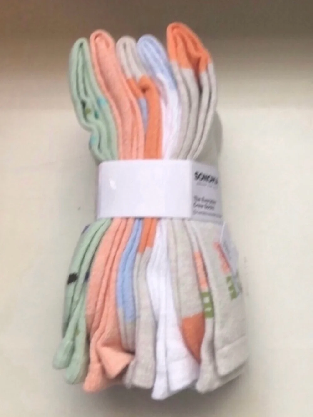 New Sonoma Socks Women's 5 Pair Choose Love Pastel Pattern Casual Active Crew